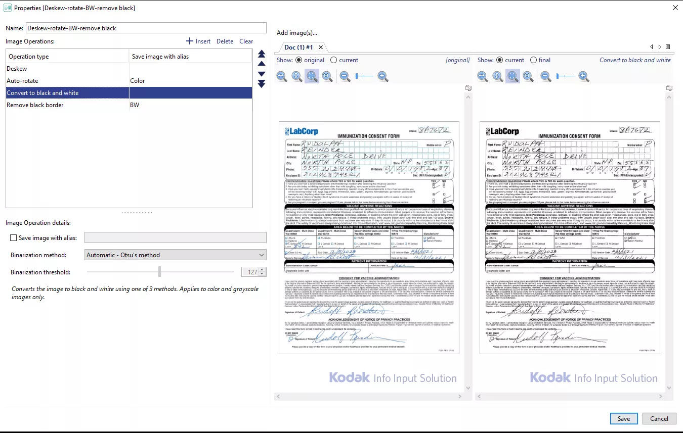 Image enhancement screen